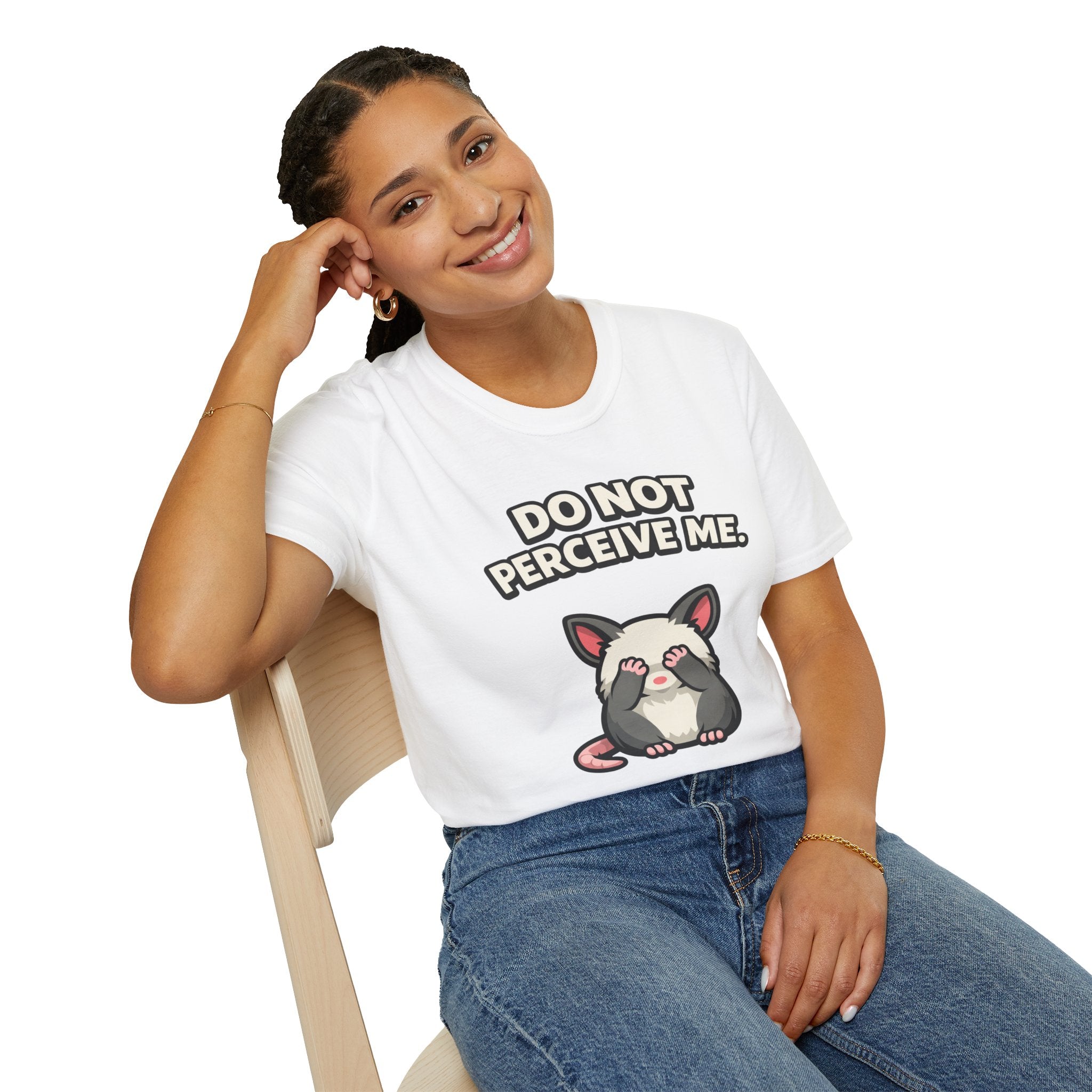 "Do Not Perceive Me" Shy Opossum T-Shirt
