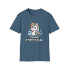 "Therapy? I Prefer Chaos." Unicorn T-Shirt
