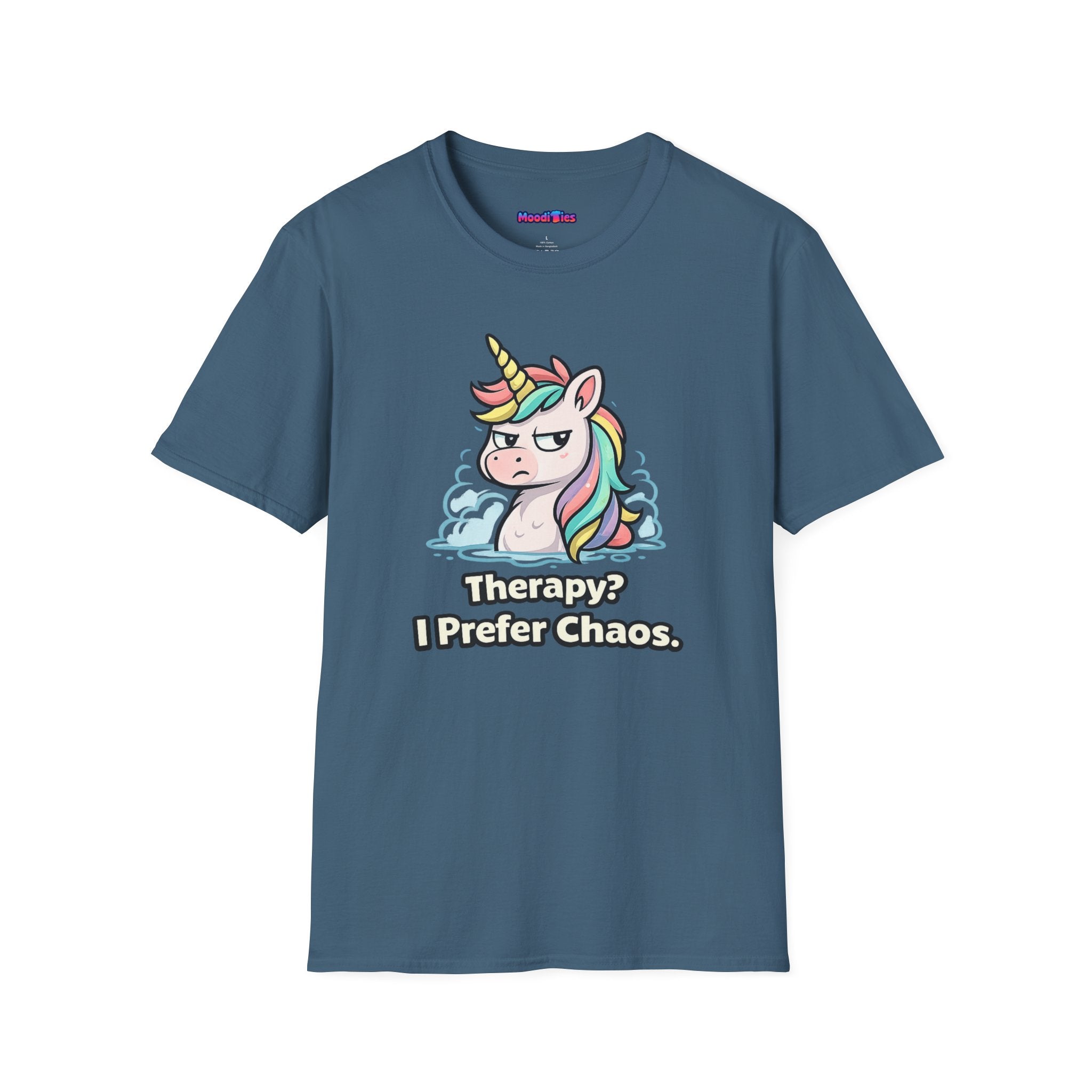 "Therapy? I Prefer Chaos." Unicorn T-Shirt