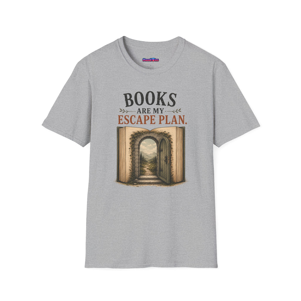 "Books Are My Escape Plan." Book Portal T-Shirt
