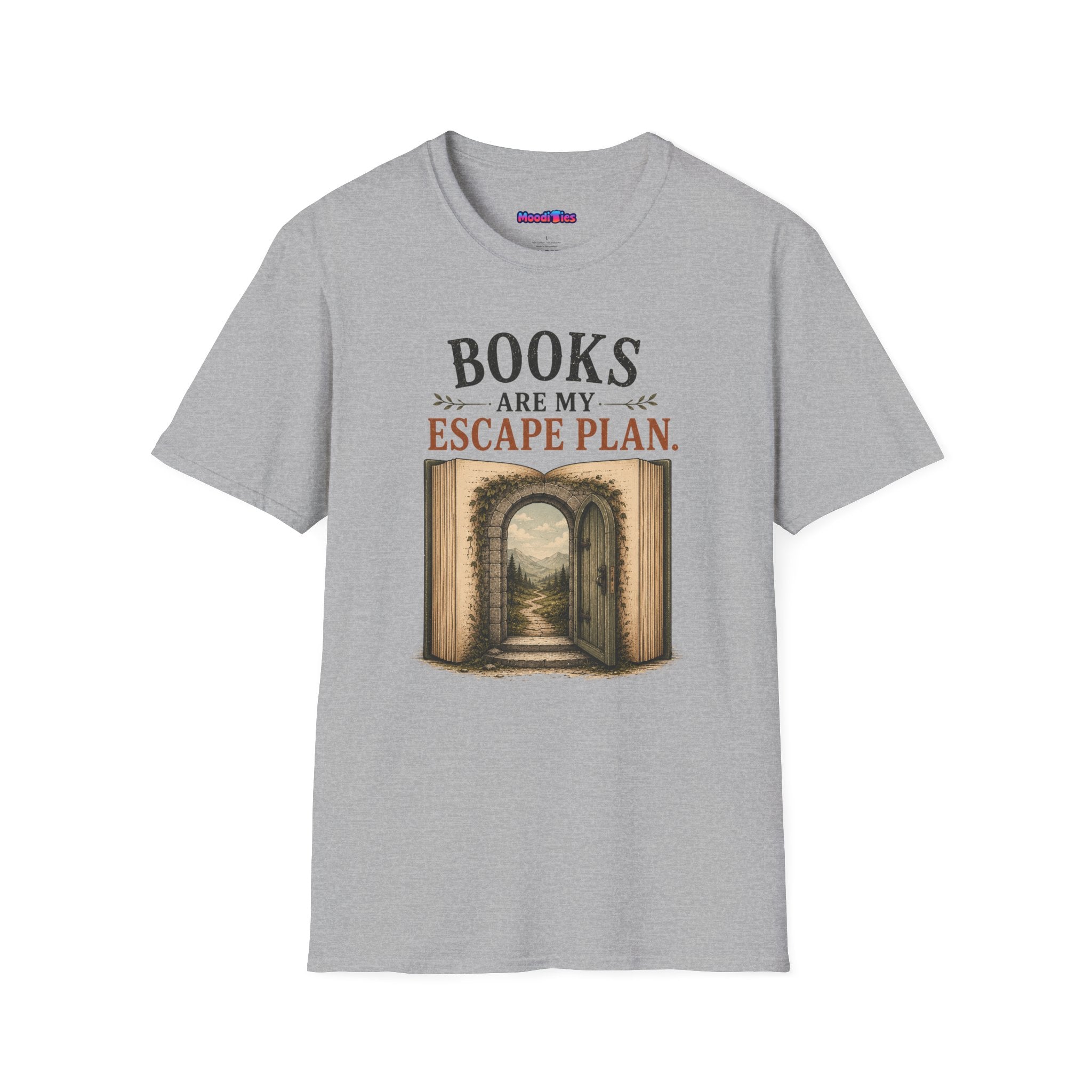 "Books Are My Escape Plan." Book Portal T-Shirt