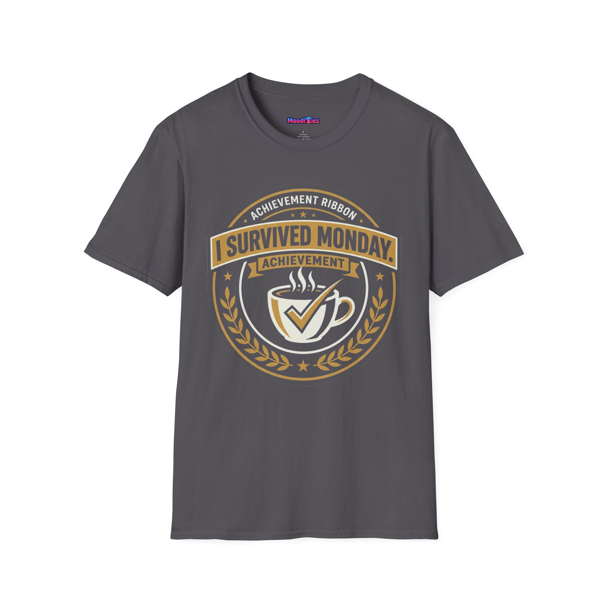 "I Survived Monday" Achievement Ribbon T-Shirt