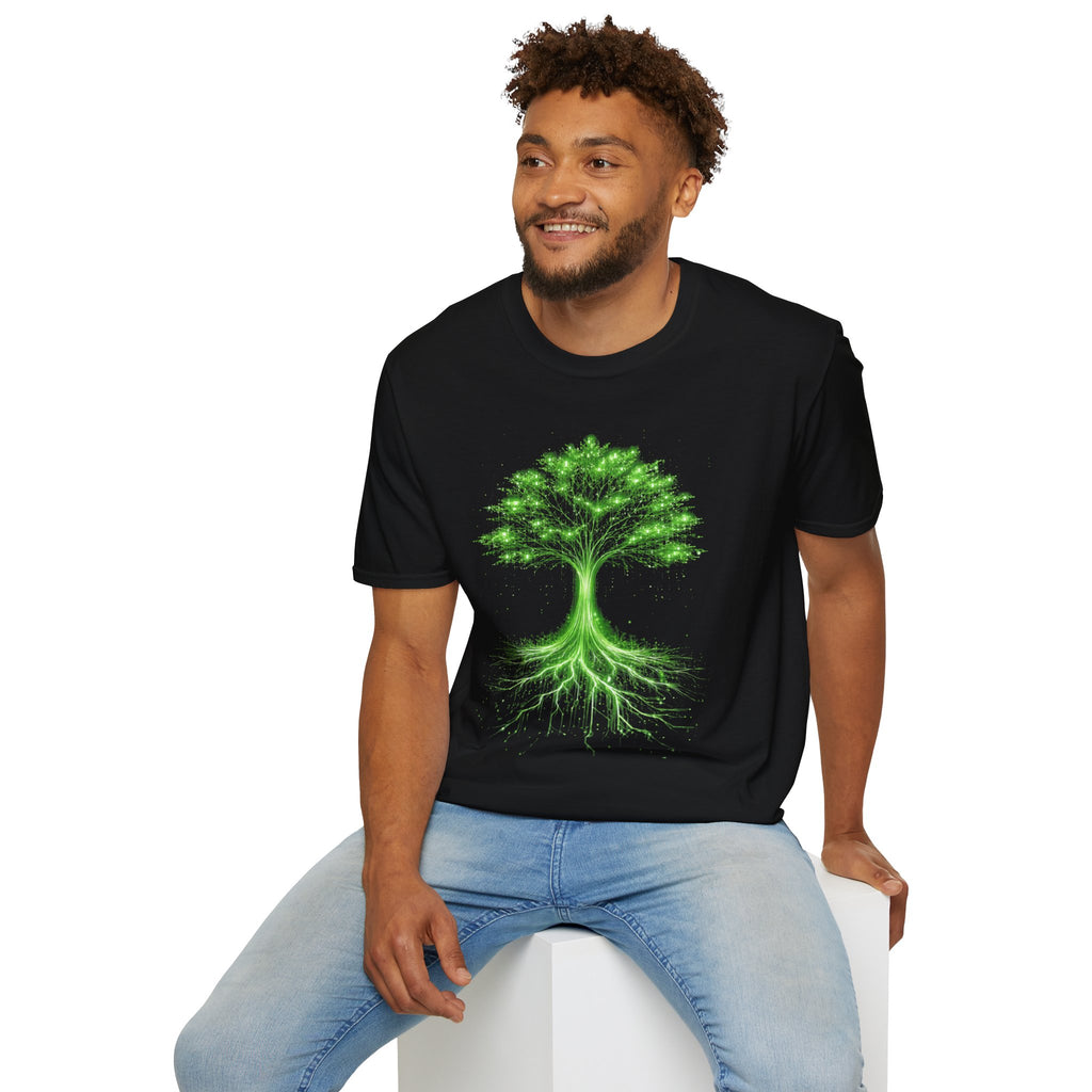 Digital Tree of Life (Green) Graphic T-Shirt
