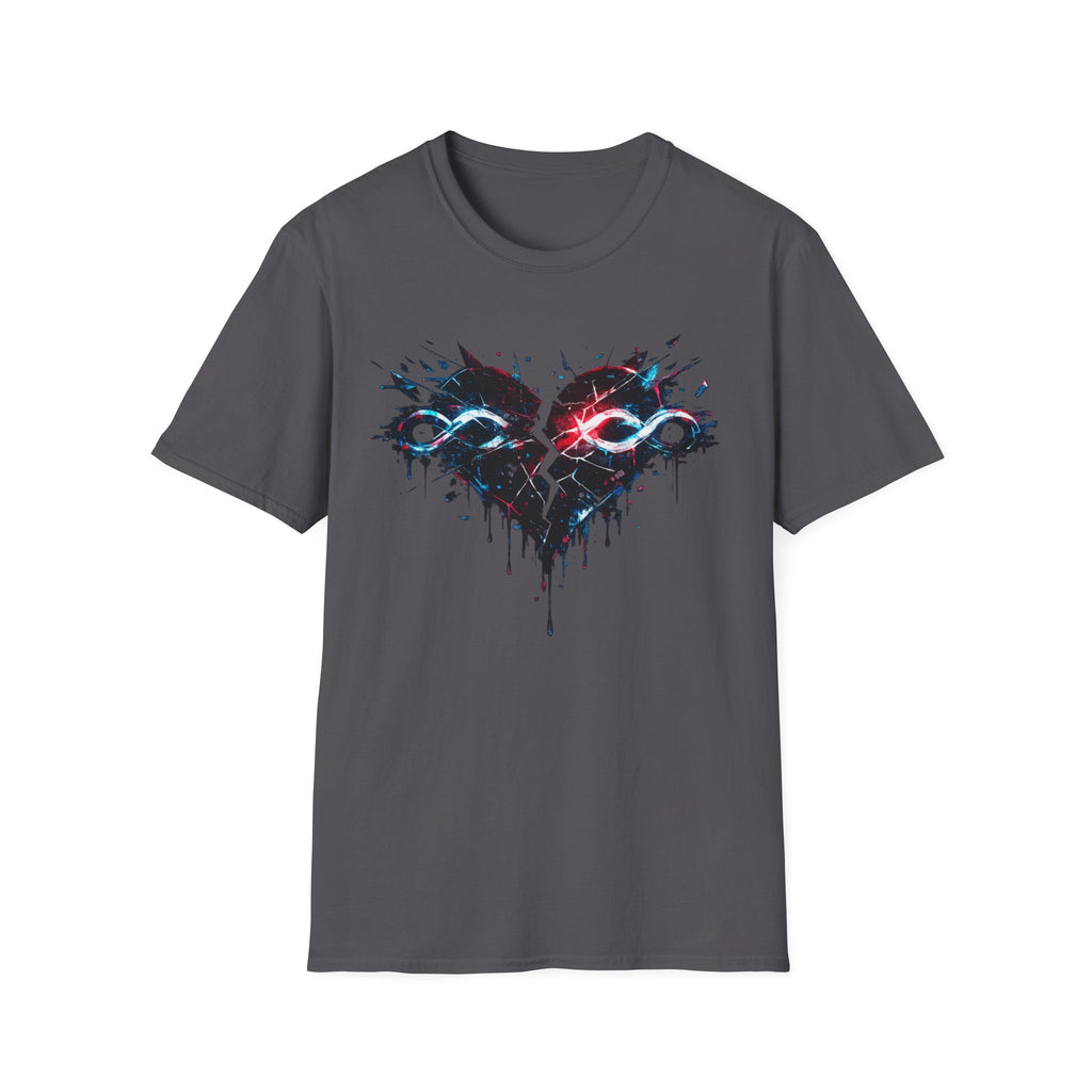Dripping Infinity Heart Graphic T-Shirt