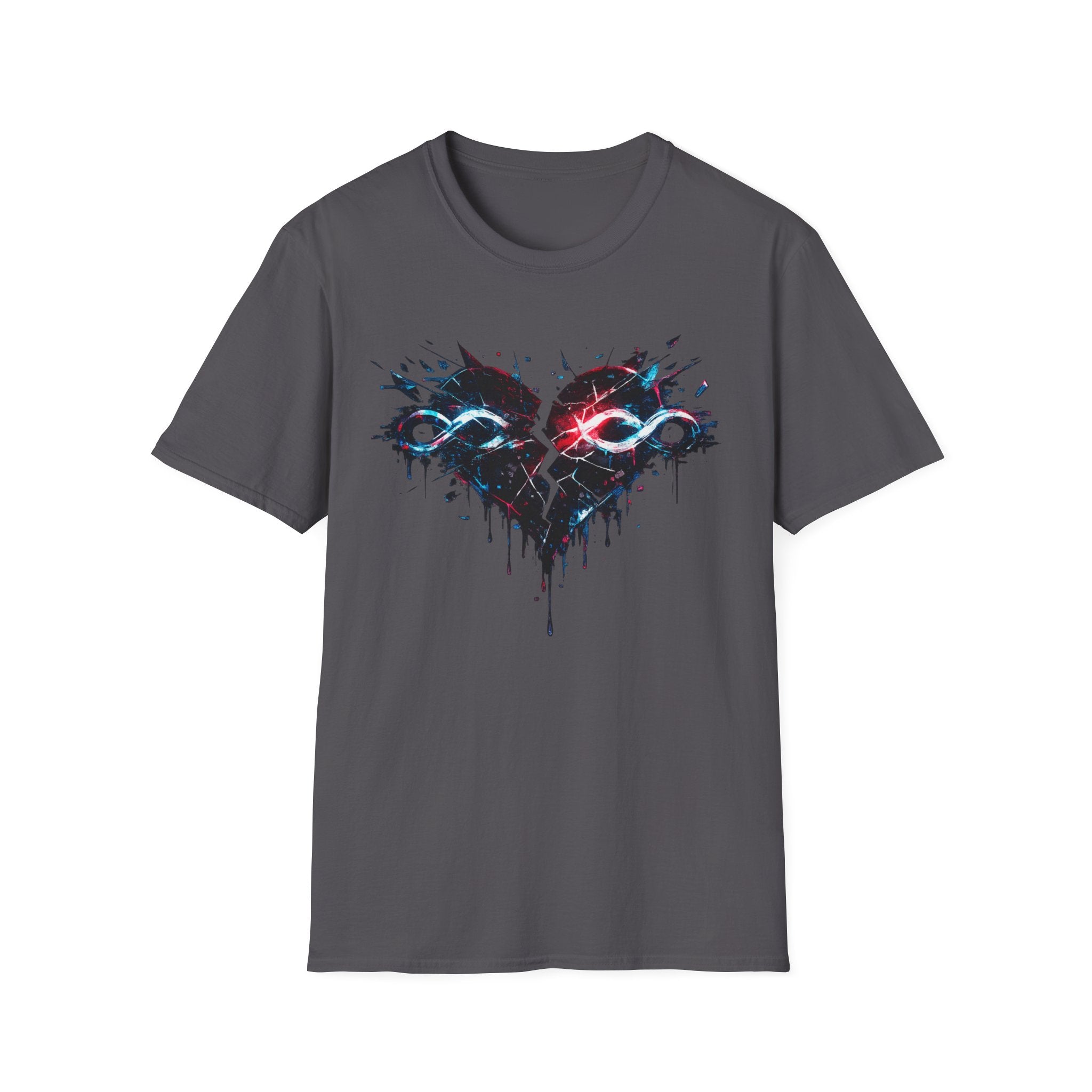 Dripping Infinity Heart Graphic T-Shirt