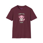 "I Don't Yell, I Plot" Cute Pink Axolotl T-Shirt