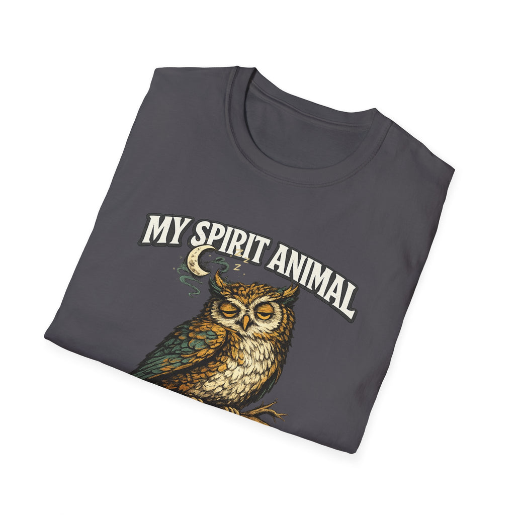 "My Spirit Animal: Owl (Too Tired To Care)" T-Shirt