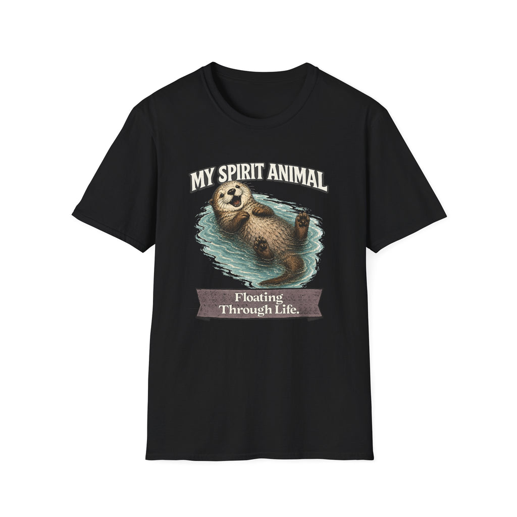 "My Spirit Animal: Otter (Floating Through Life)" T-Shirt