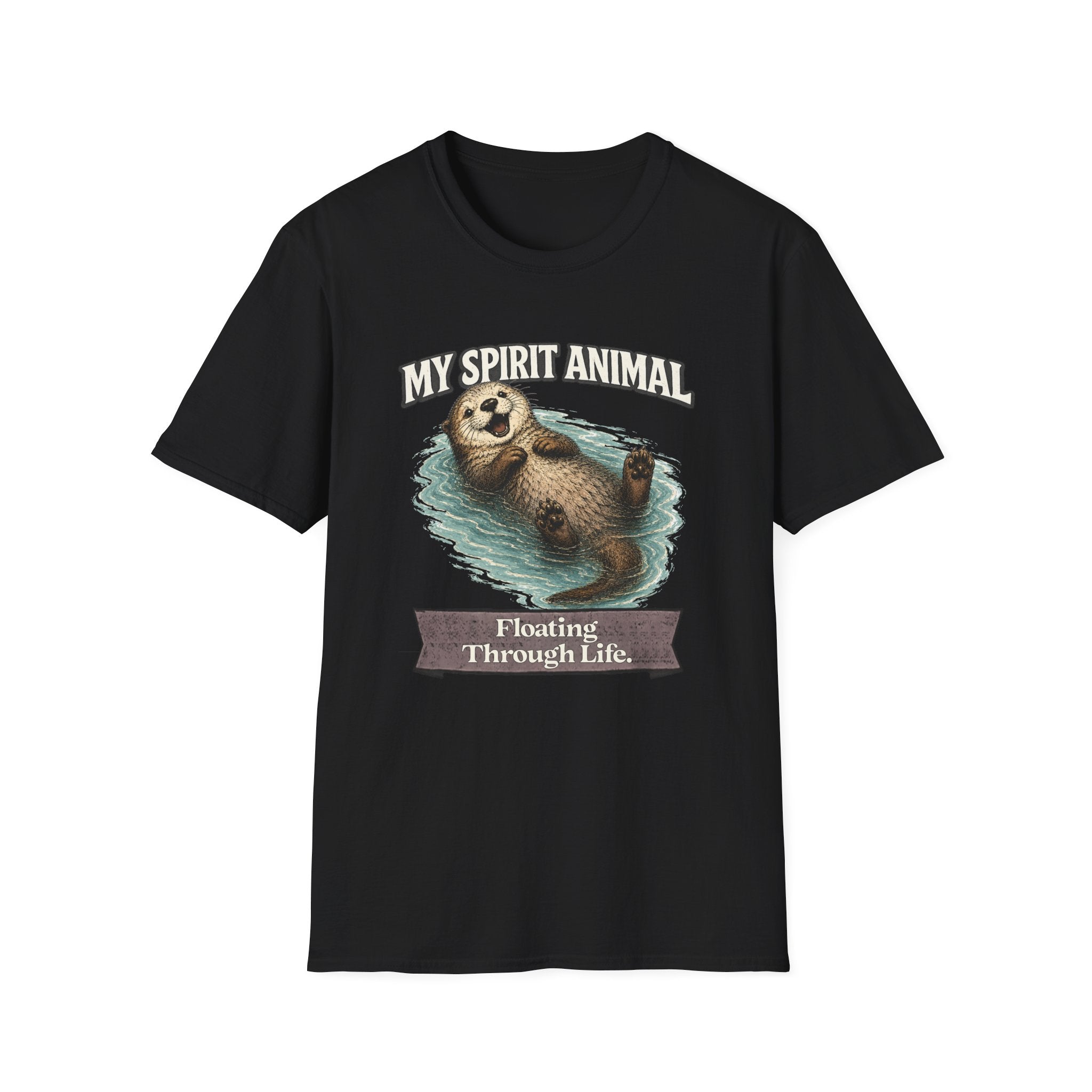 "My Spirit Animal: Otter (Floating Through Life)" T-Shirt