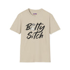 Text "Balty Sitch" in a sassy font with an A-shaped salt shaker in the place of the A in Balty.