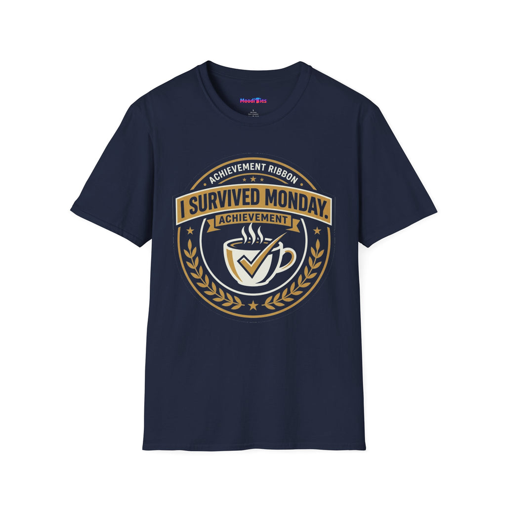 "I Survived Monday" Achievement Ribbon T-Shirt