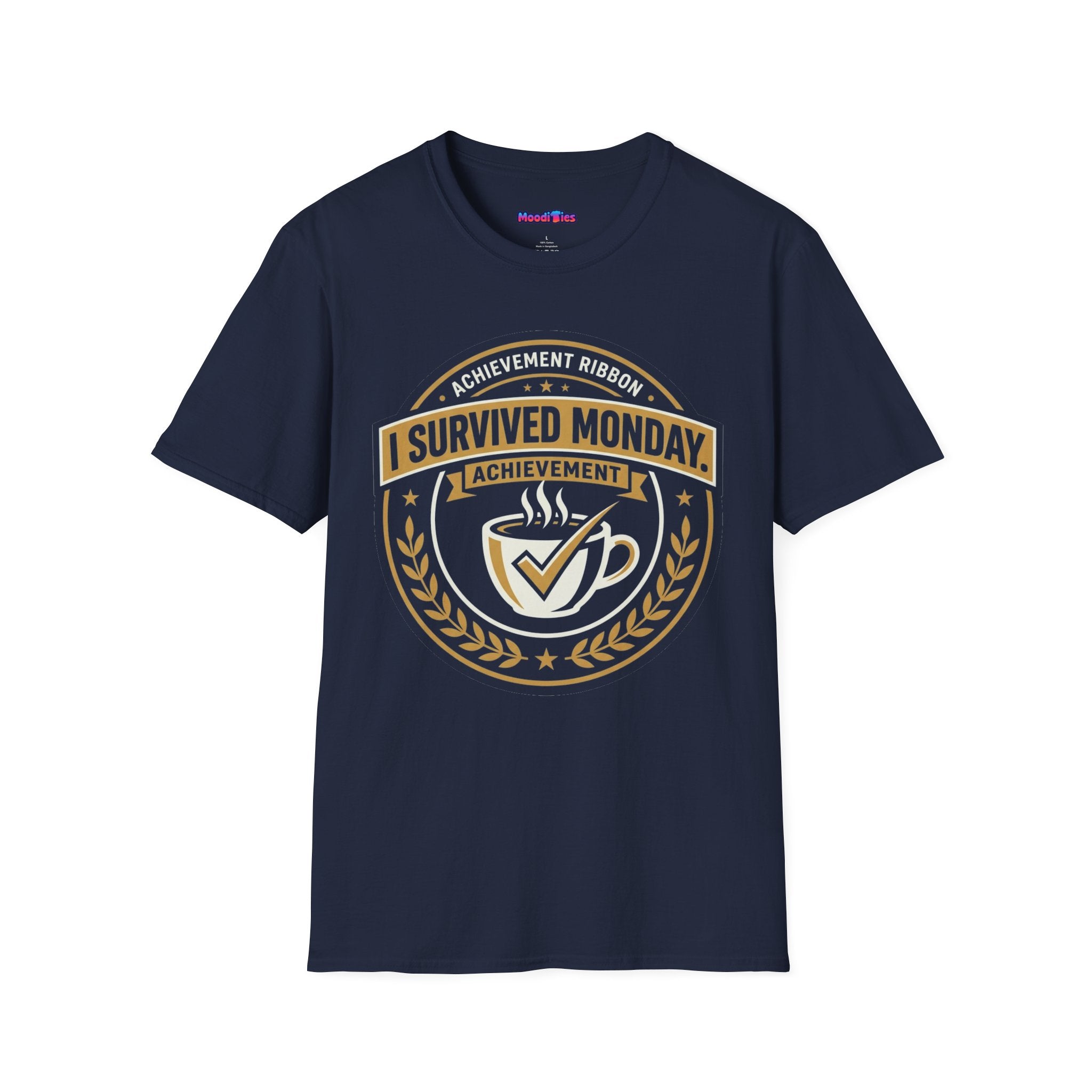 "I Survived Monday" Achievement Ribbon T-Shirt