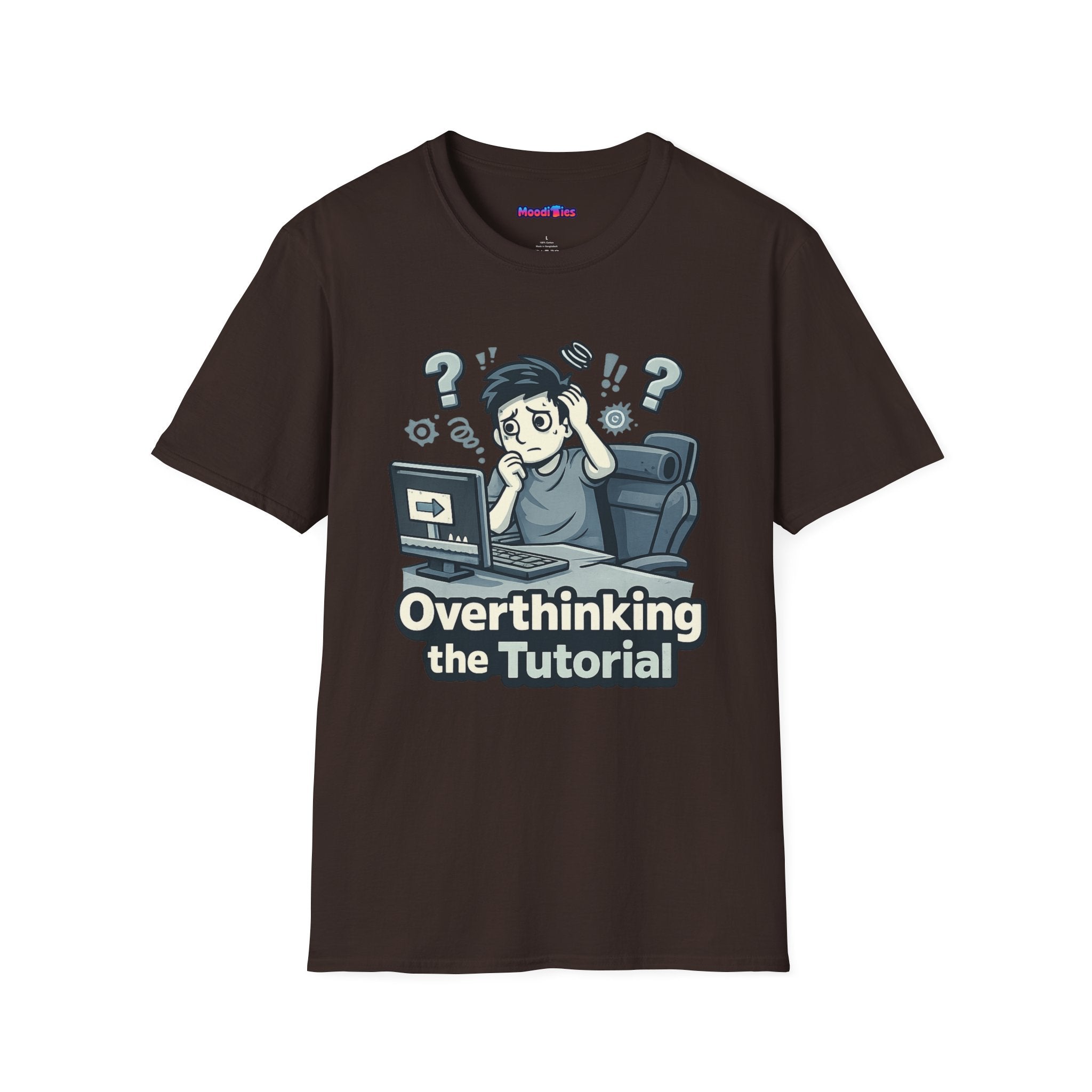 "Overthinking the Tutorial" Gamer Graphic T‑Shirt