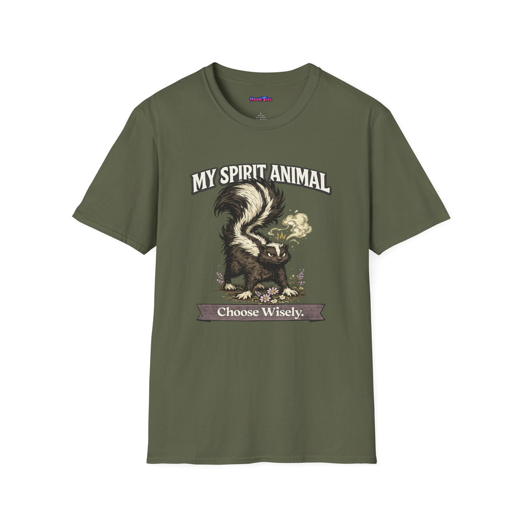 "My Spirit Animal: Skunk (Choose Wisely)" T-Shirt