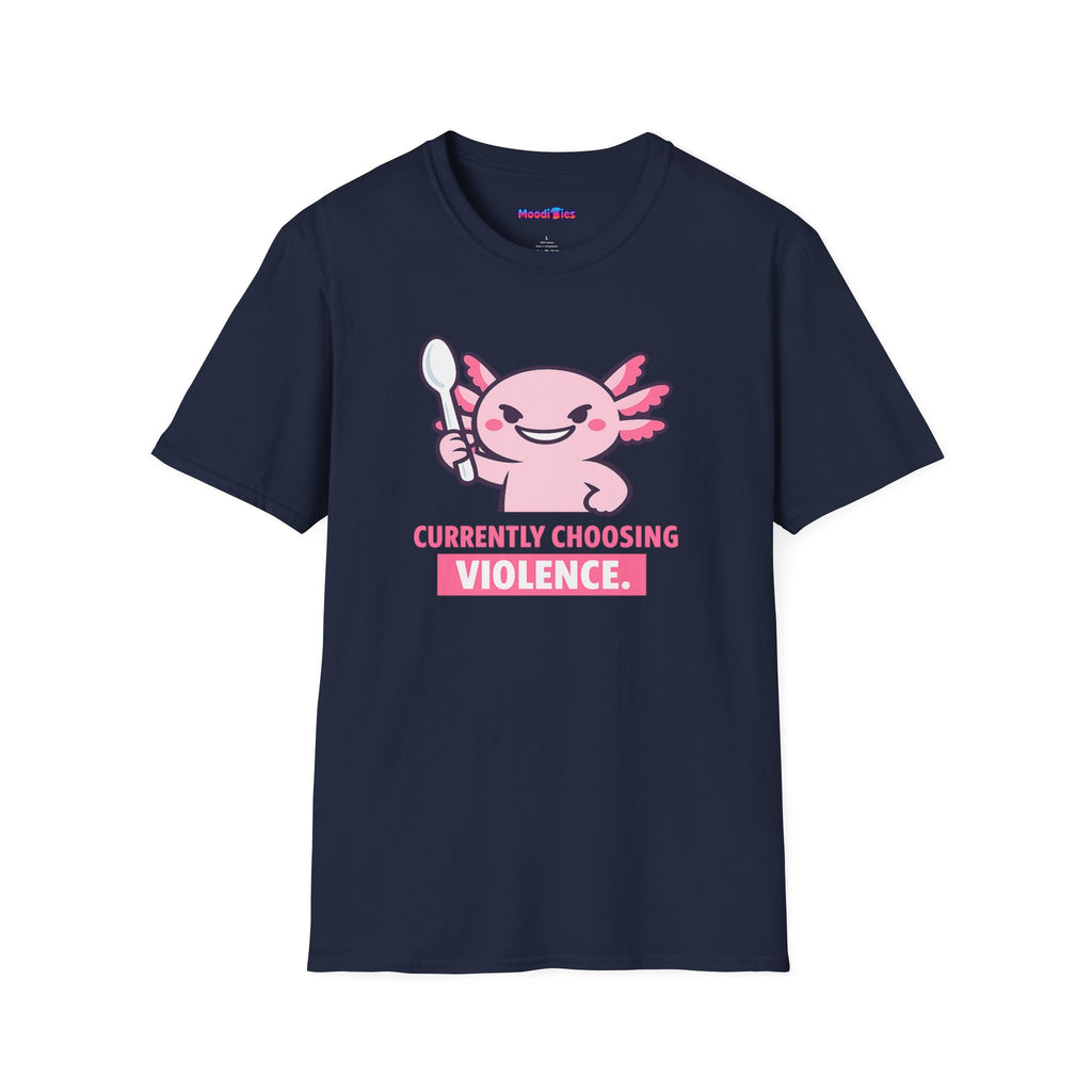 "Currently Choosing Violence" Axolotl T-Shirt