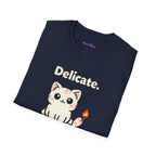 "Delicate. Like a Bomb." Cat T-Shirt