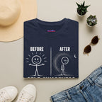 "Self-Awareness Ruined Everything" Before and After T-Shirt