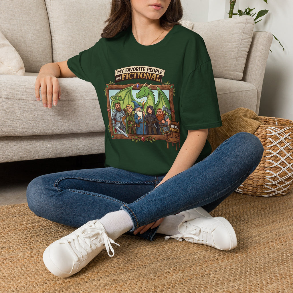 “My Favorite People Are Fictional” Fantasy Characters T-Shirt