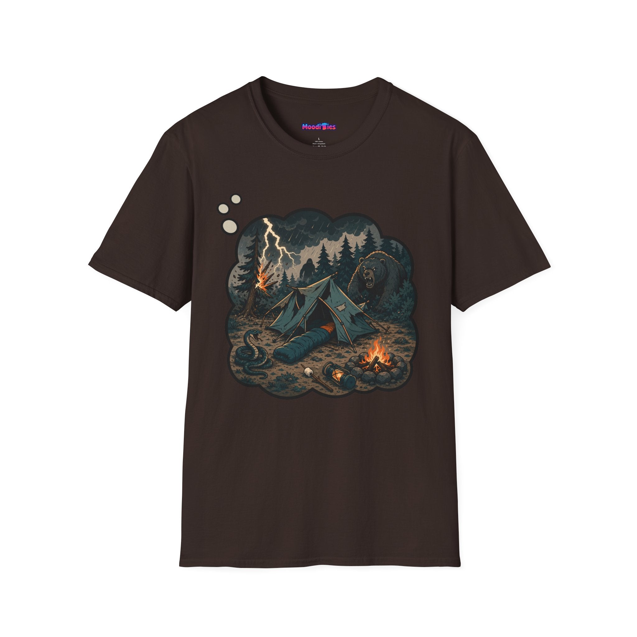 Camping Anxiety Thought Bubble T-Shirt