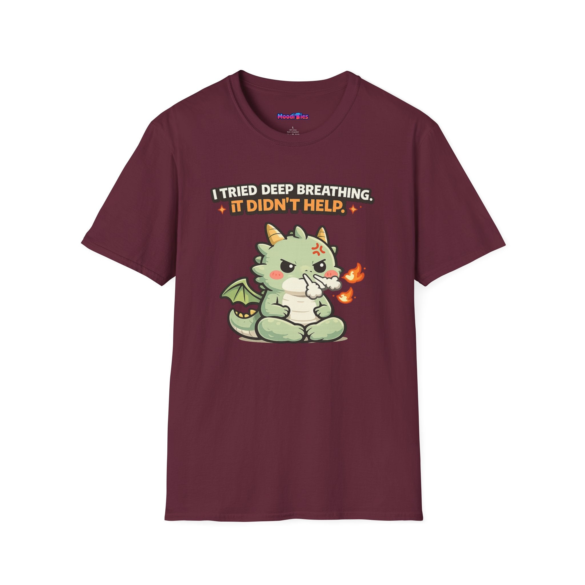 "I Tried Deep Breathing" Snorting Baby Dragon T‑Shirt