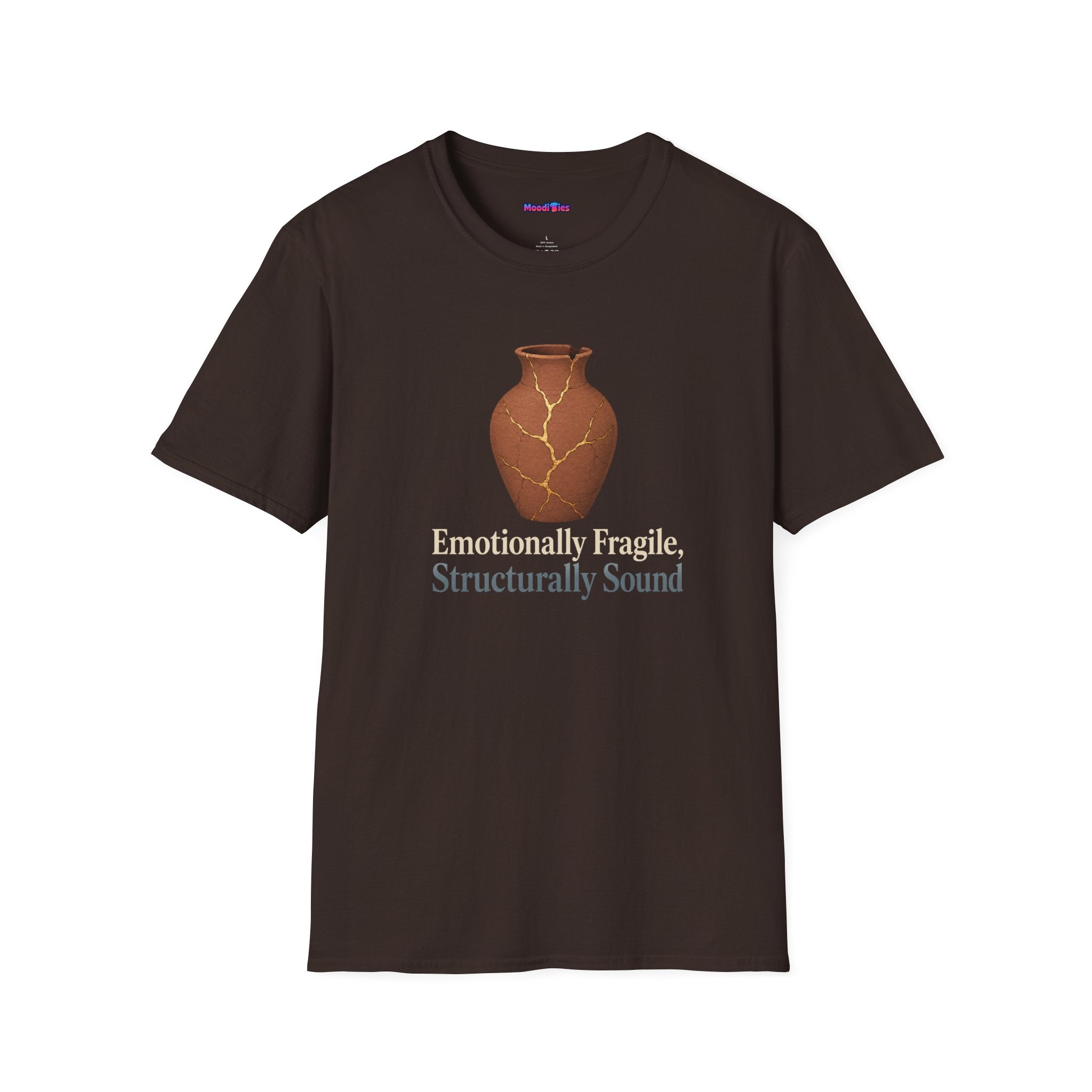 "Emotionally Fragile, Structurally Sound" Kintsugi Vase T-Shirt