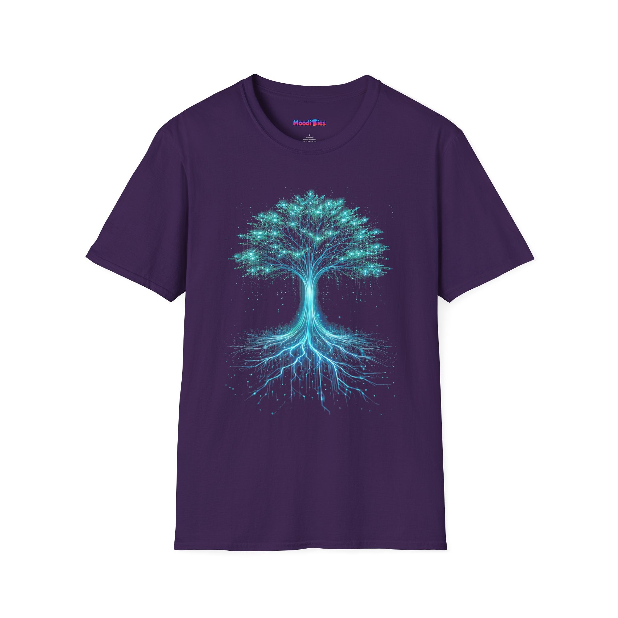 Digital Tree of Life (Blue) Graphic T-Shirt