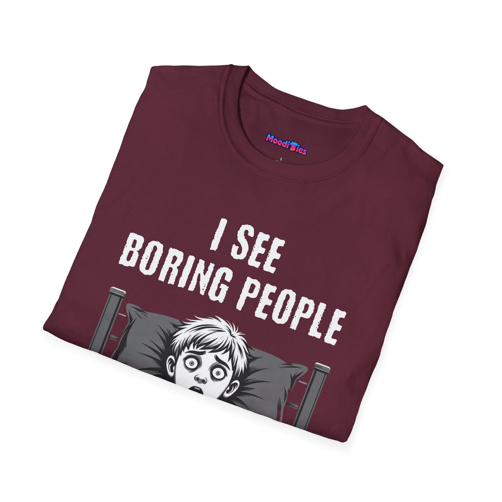 "I See Boring People" Spooked Boy T-Shirt