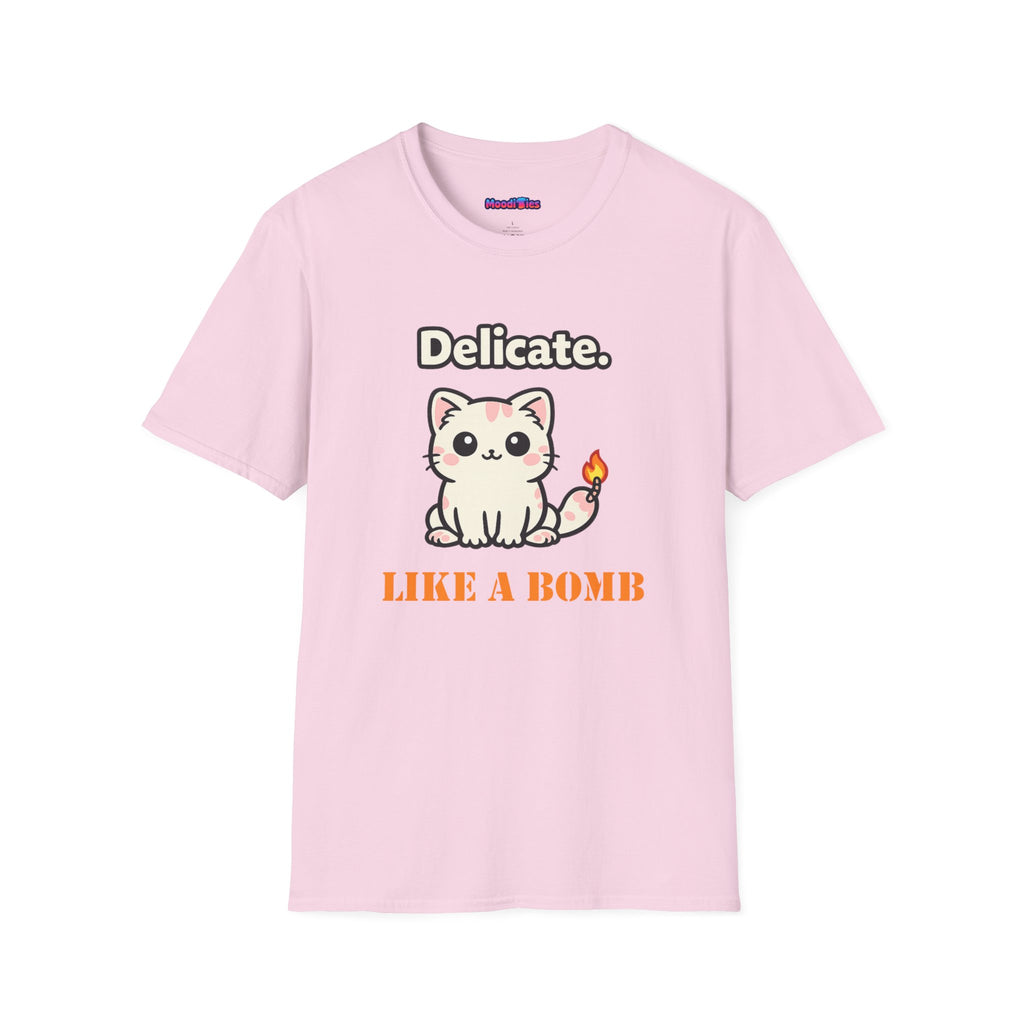 "Delicate. Like a Bomb." Cat T-Shirt