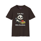 "Cute, But Will Escalate" Danger Panda T-Shirt