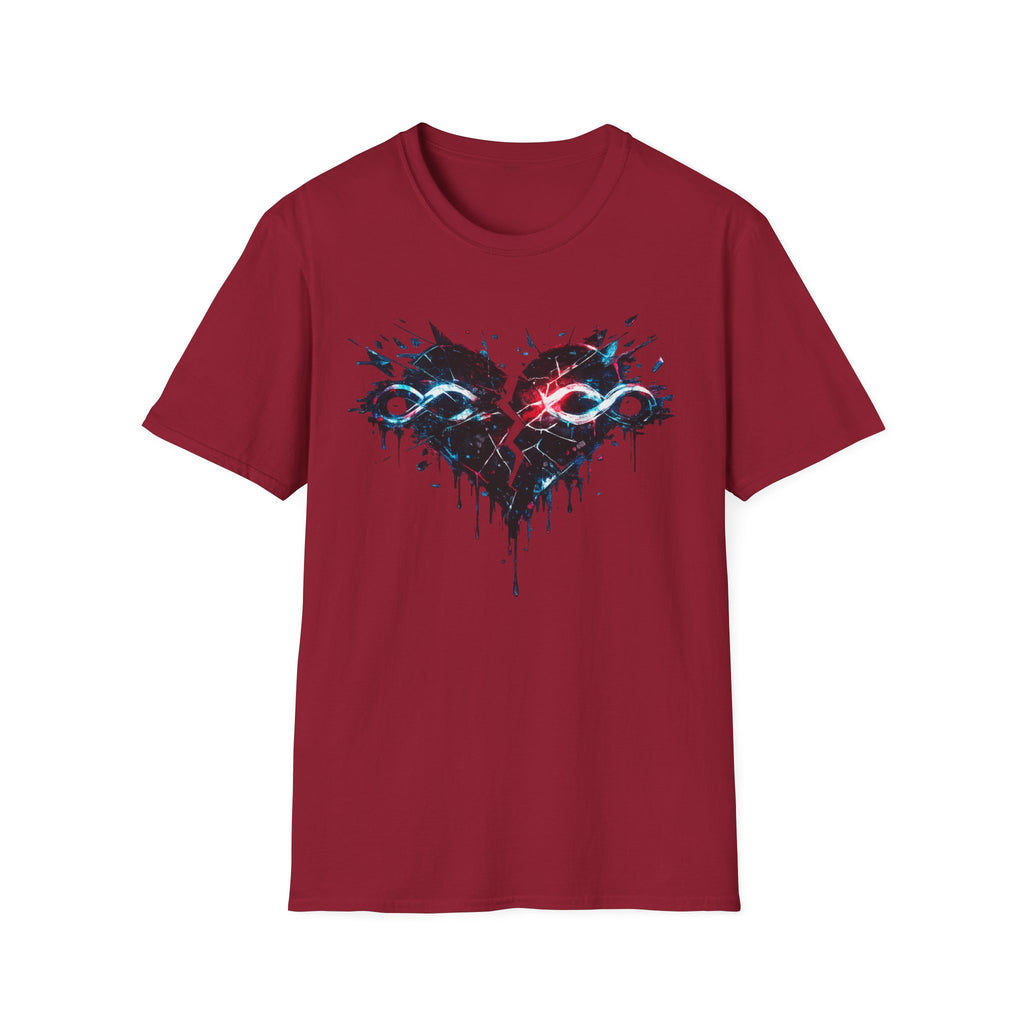 Dripping Infinity Heart Graphic T-Shirt