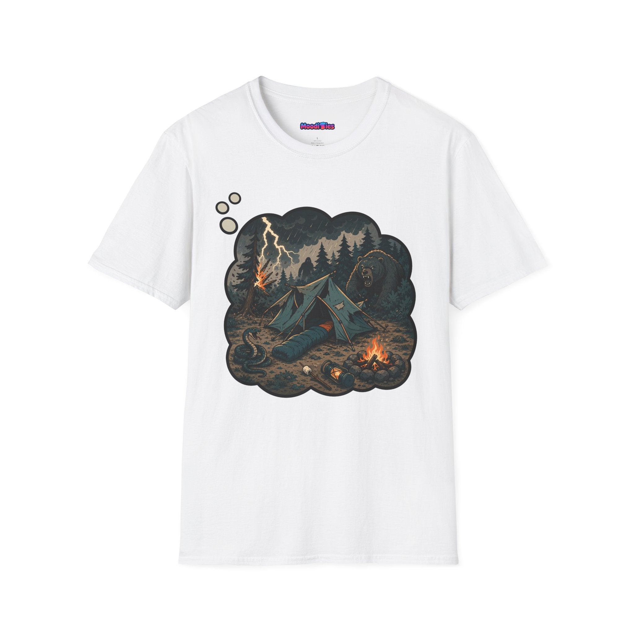Camping Anxiety Thought Bubble T-Shirt