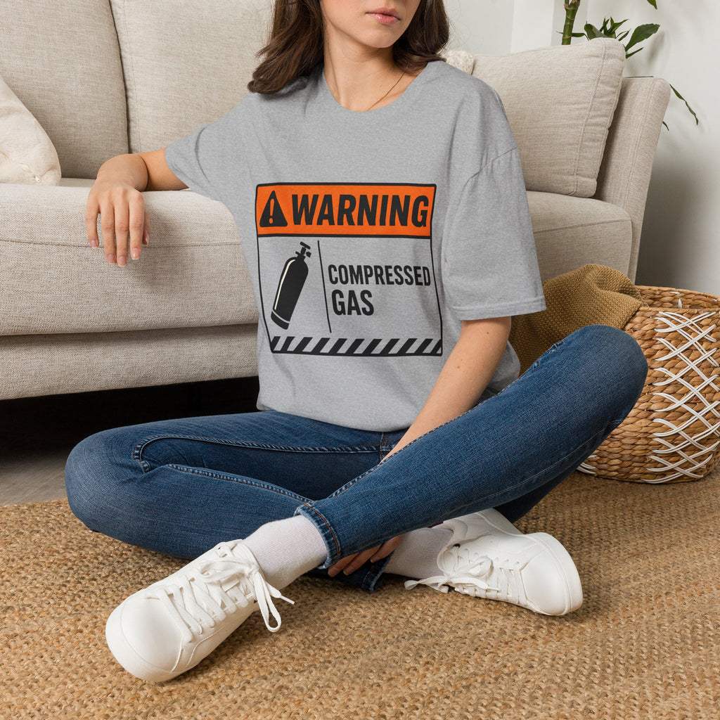 "Warning: Compressed Gas" Warning Sign T-Shirt