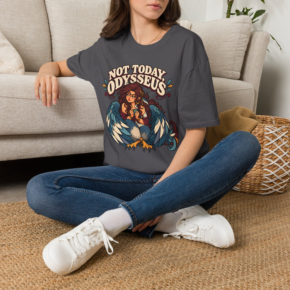 "Not Today, Odysseus" Siren with Coffee T-Shirt