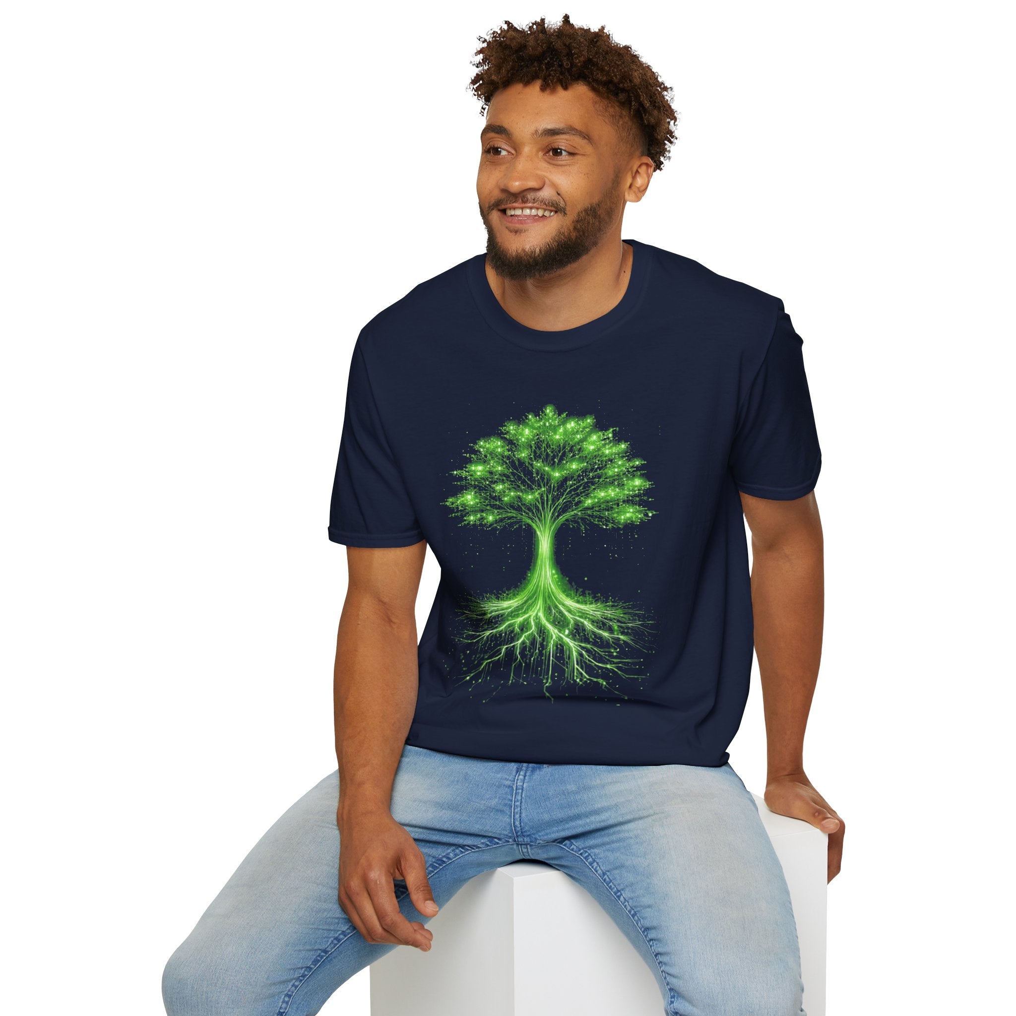 Digital Tree of Life (Green) Graphic T-Shirt