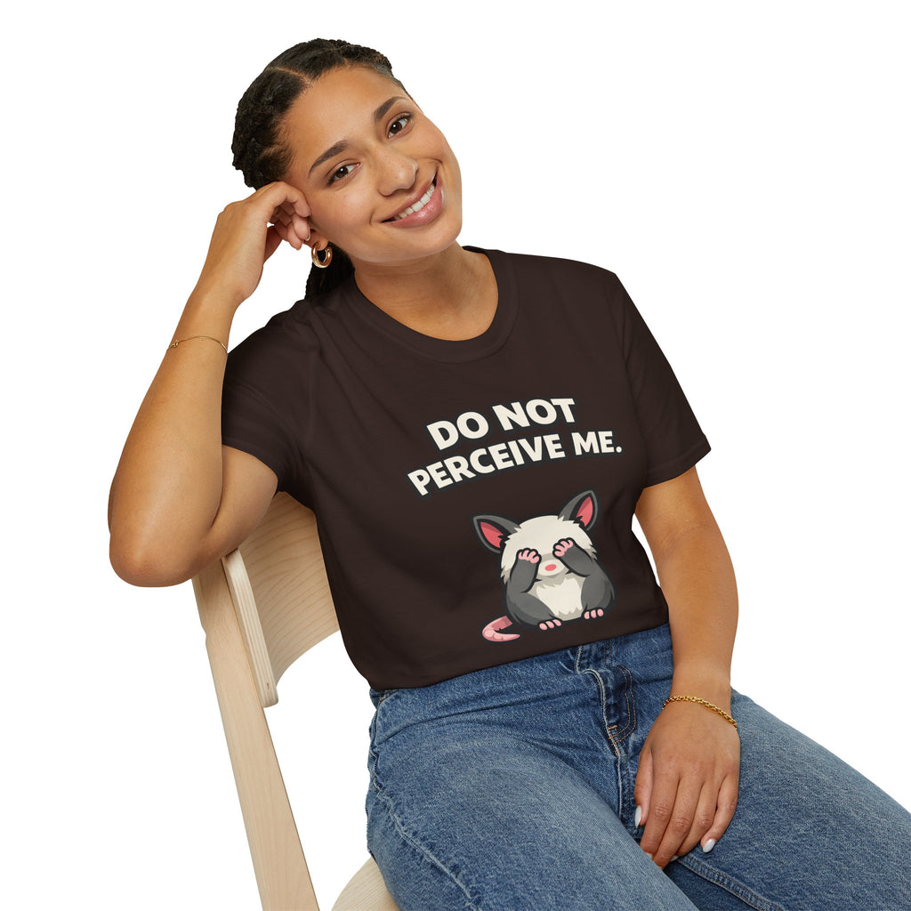 "Do Not Perceive Me" Shy Opossum T-Shirt