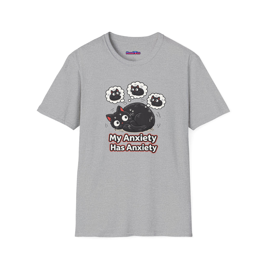 "My Anxiety Has Anxiety" Cute Anxiety Cat T-Shirt