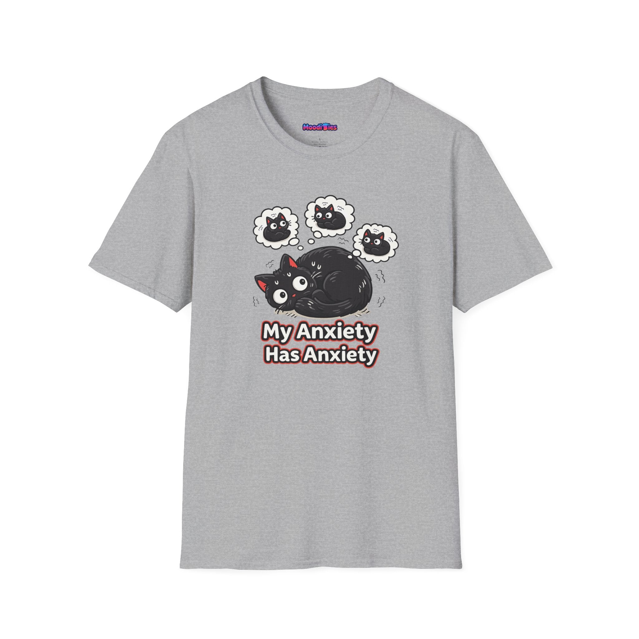 "My Anxiety Has Anxiety" Cute Anxiety Cat T-Shirt