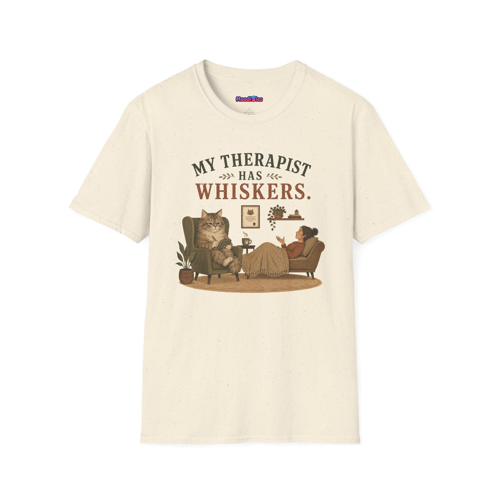 "My Therapist Has Whiskers." Therapy Cat T-Shirt
