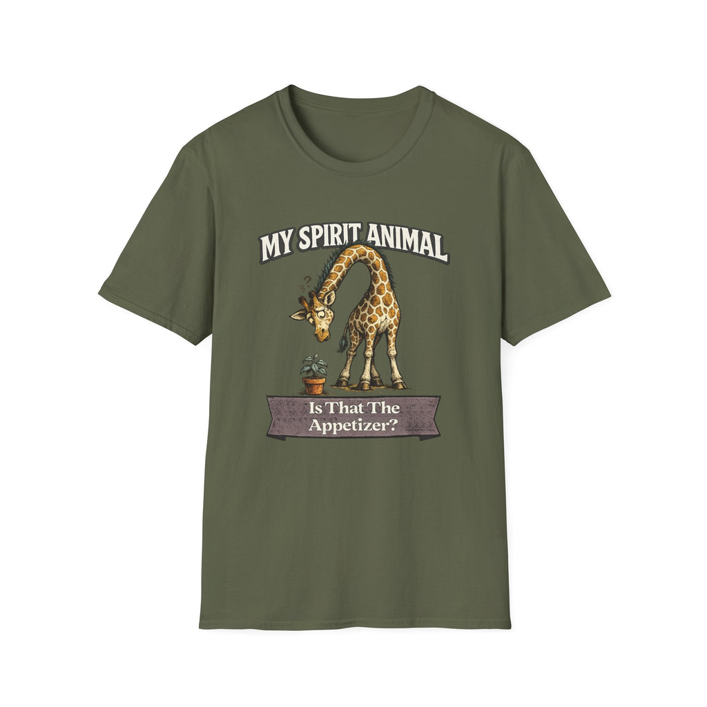 "My Spirit Animal: Giraffe (Is That The Appetizer)" T-Shirt