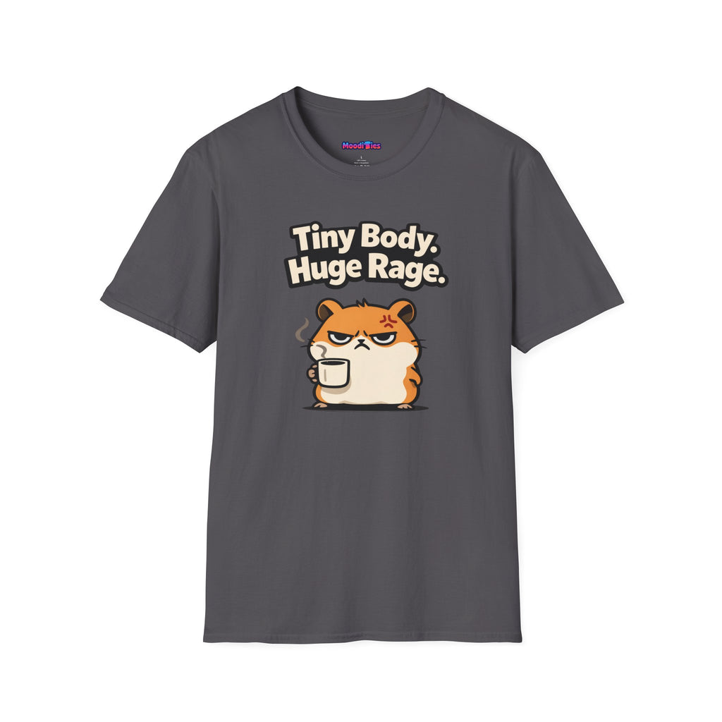 "Tiny Body, Huge Rage." Angry Hamster T-Shirt