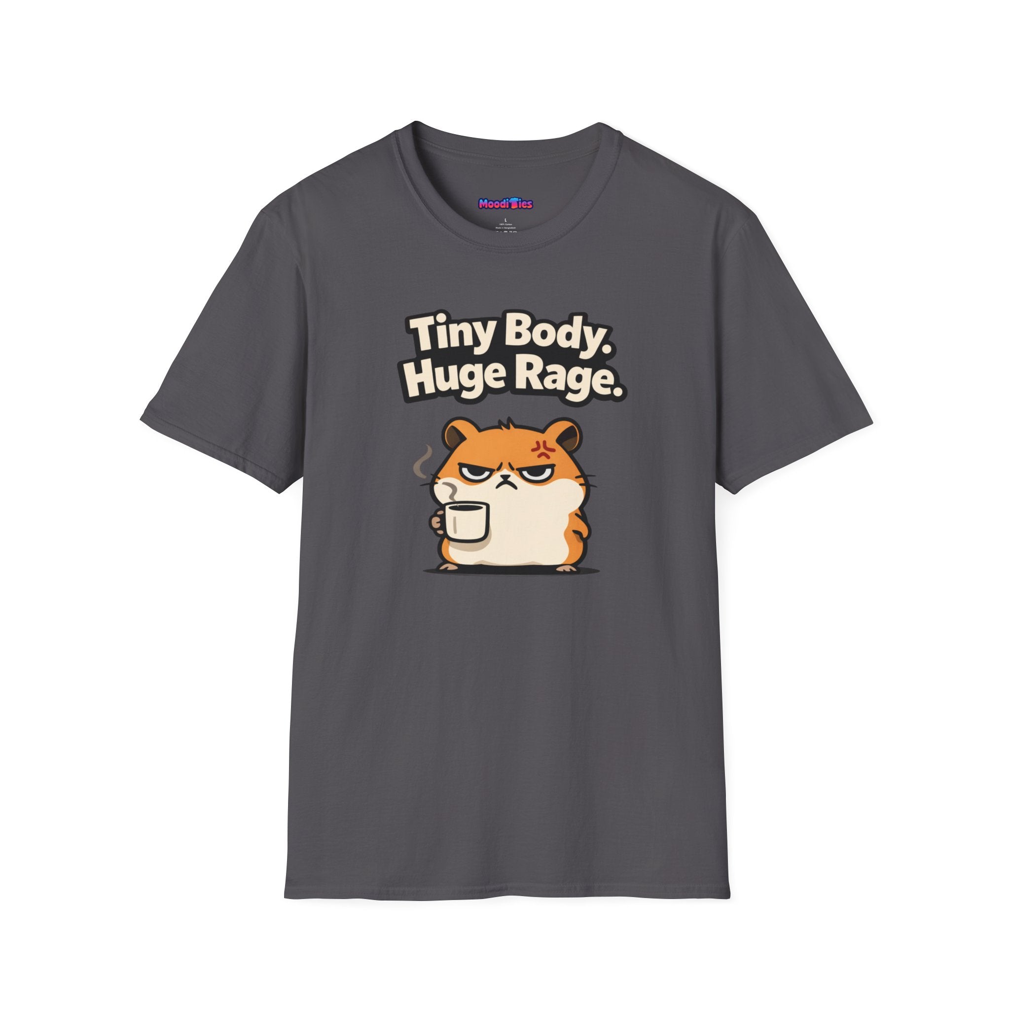 "Tiny Body, Huge Rage." Angry Hamster T-Shirt
