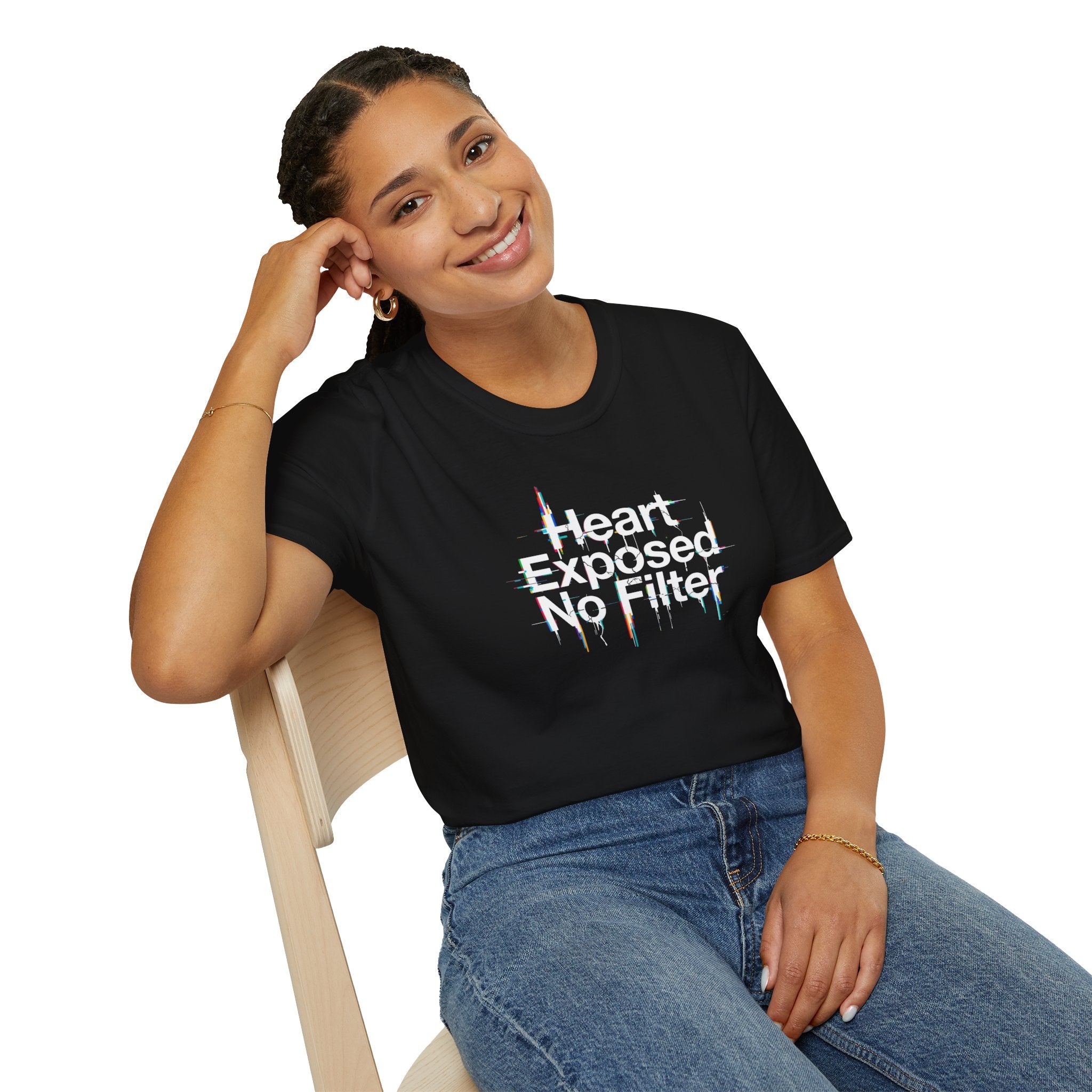 "Heart Exposed No Filter" Graphic T-Shirt