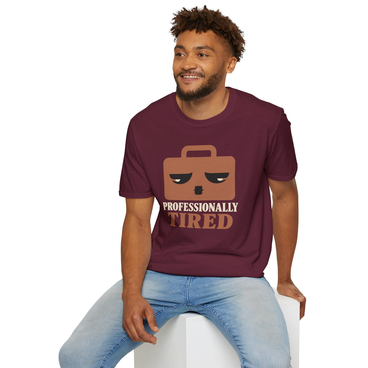 “Professionally Tired” Sleepy Briefcase T-Shirt