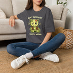 "Built Different, Mostly Wrong" Patchwork Teddy T-Shirt