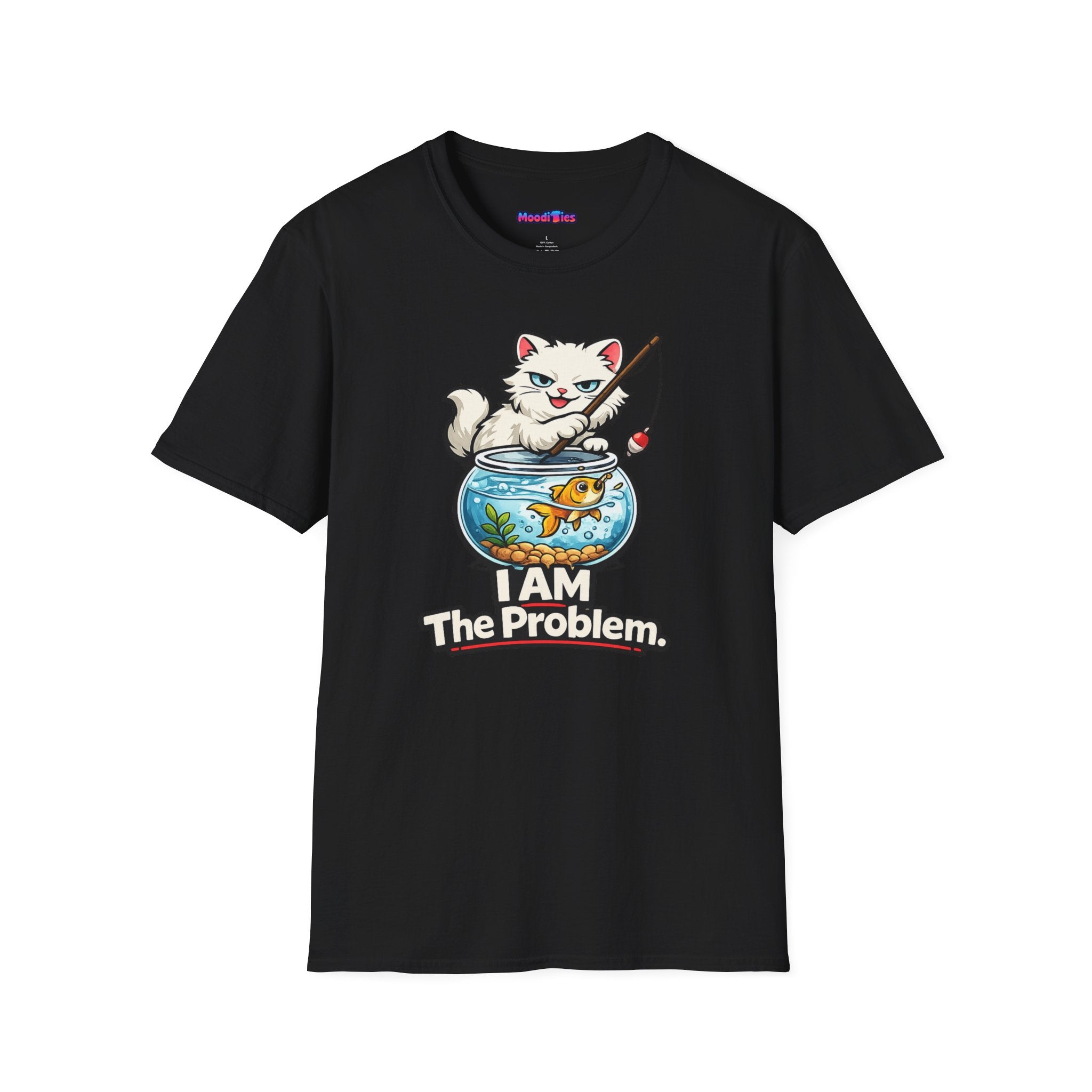 "I AM The Problem" Cat with Goldfish T-Shirt