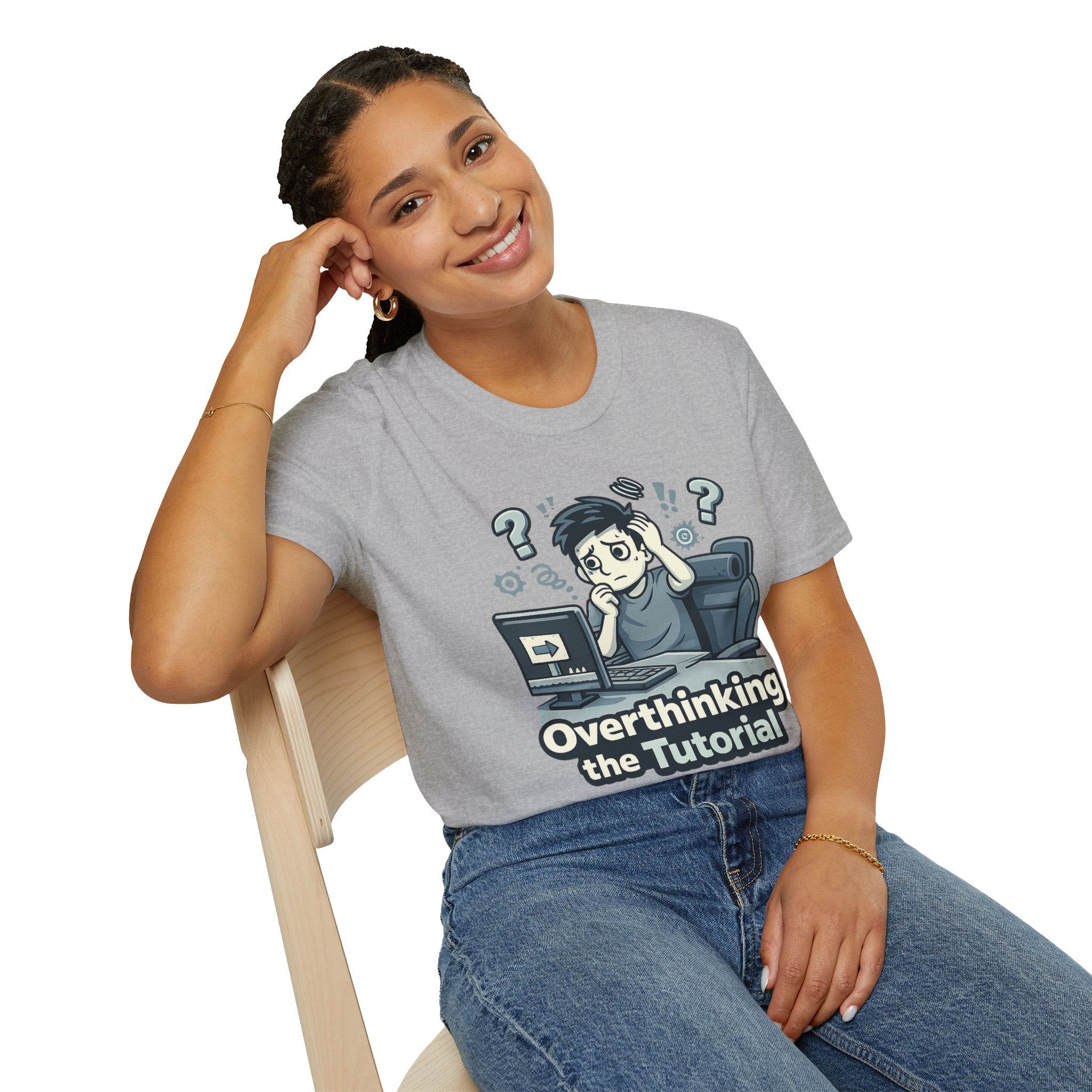 "Overthinking the Tutorial" Gamer Graphic T‑Shirt