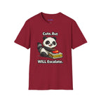 "Cute, But Will Escalate" Danger Panda T-Shirt