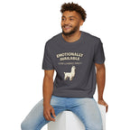 “Emotionally Available (For Llamas Only)” Cute Llama T-Shirt