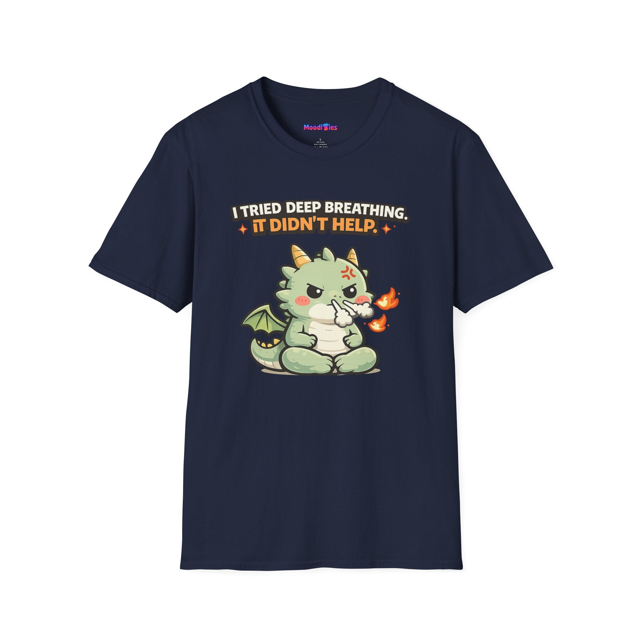 "I Tried Deep Breathing" Snorting Baby Dragon T‑Shirt