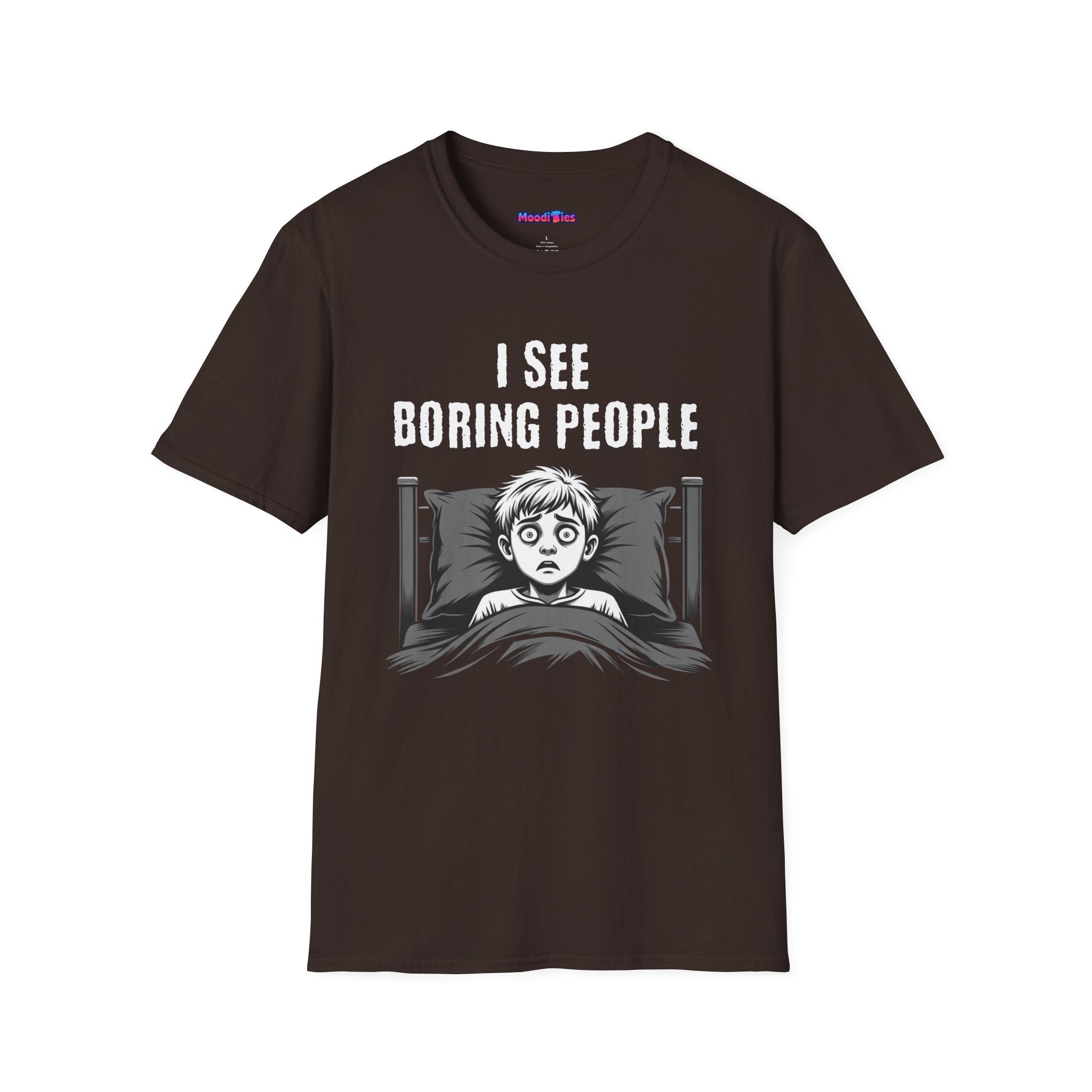 "I See Boring People" Spooked Boy T-Shirt
